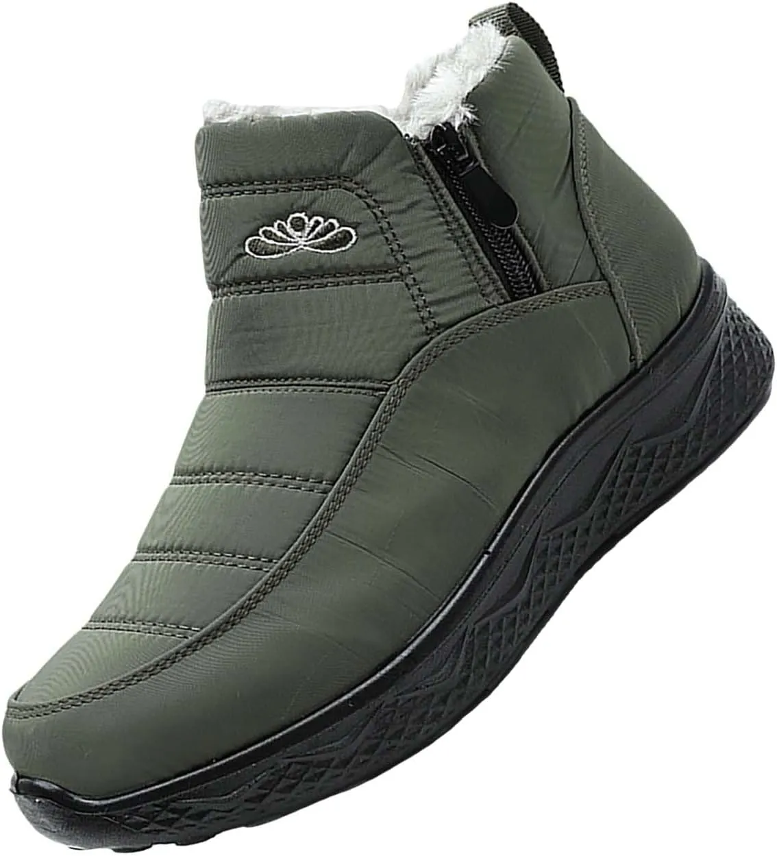 Women Snow Boots Waterproof Women's Fleece Lined Snow Boots Womens with Warm Fur Lining Barefoot Shoes Grounded Footwear Hiking Mens Running Shoes Men Snow Booties