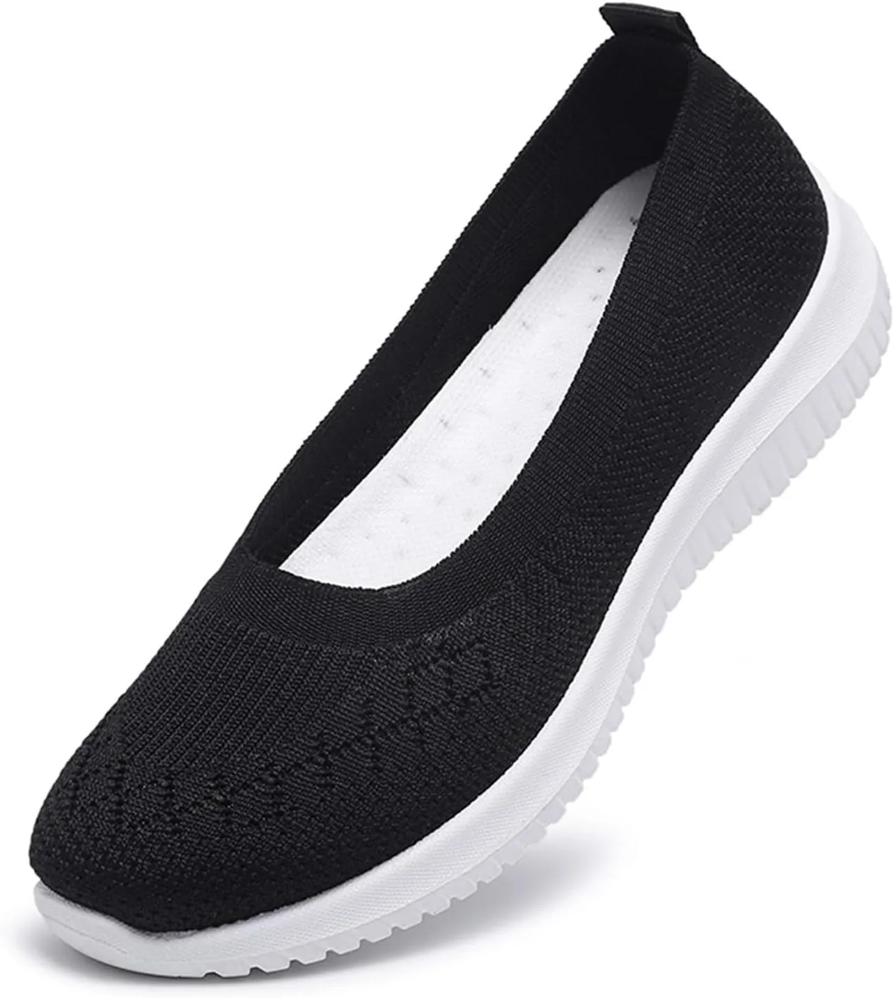 Women's Athletic Shoes Lightweight Woven Orthopedic Breathable Shoes Casual Slip on Walking Shoe Comfortable Walking Sneakers with Arch Support