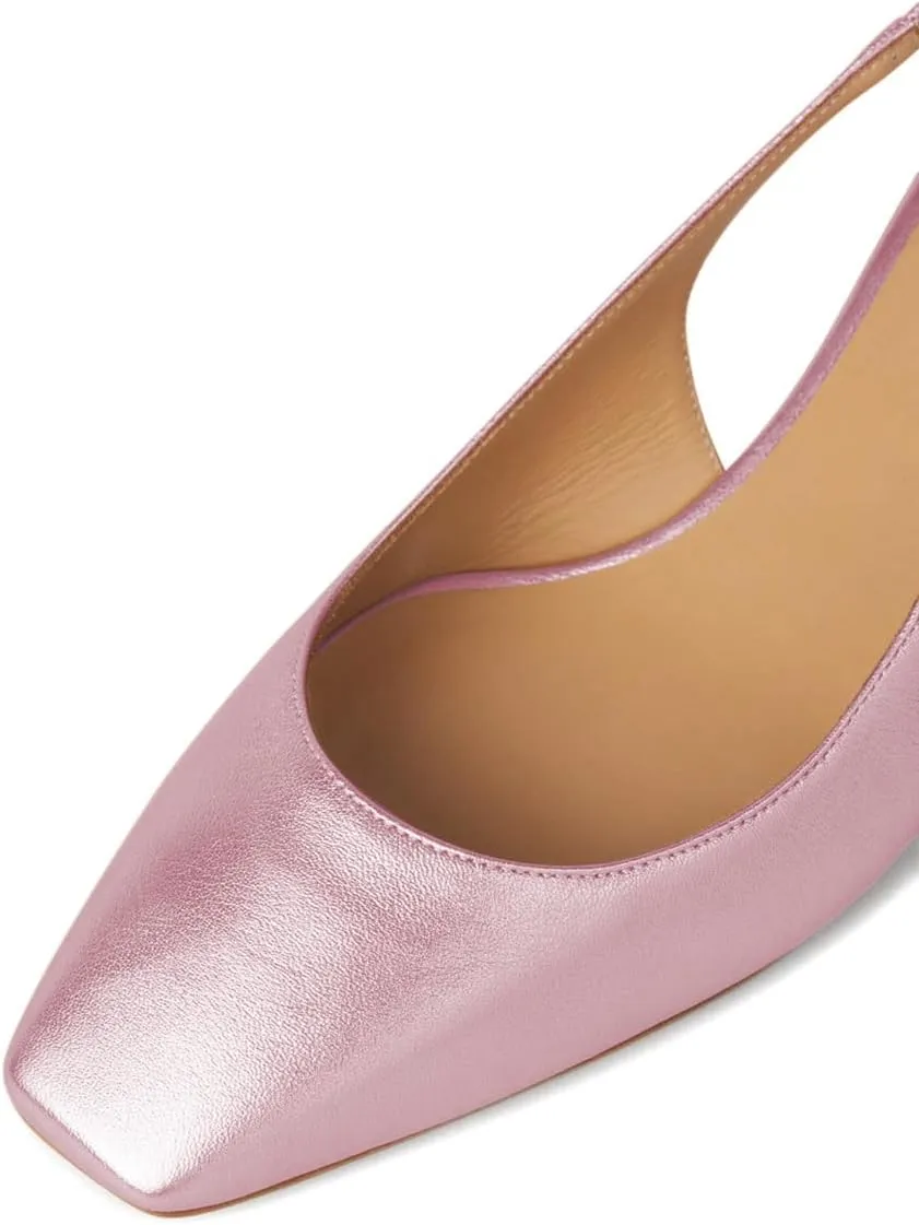 Women's Bowknots Elastic Strap Slingback Pumps Squared Toe Slip On Low Block Heels Wedding Ballroom Shoes Size 4-16 US