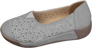 Womens Casual Loafers Shoes Slip On Hollow Out Breathable Walking Shoes Comfort Wear Shoe for Women Nurses Shoe Wide Width Dressy Vintage Closed Toe Sandals 2025 Fashion