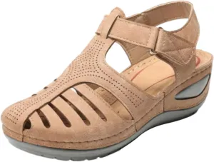 Womens Dressy Slide Sandals Memory Foam Barefoot Comfortable Summer Casual Shoes Adjustable Buckle Arch Support Beach Fashion Orthopedic Shoes for Women