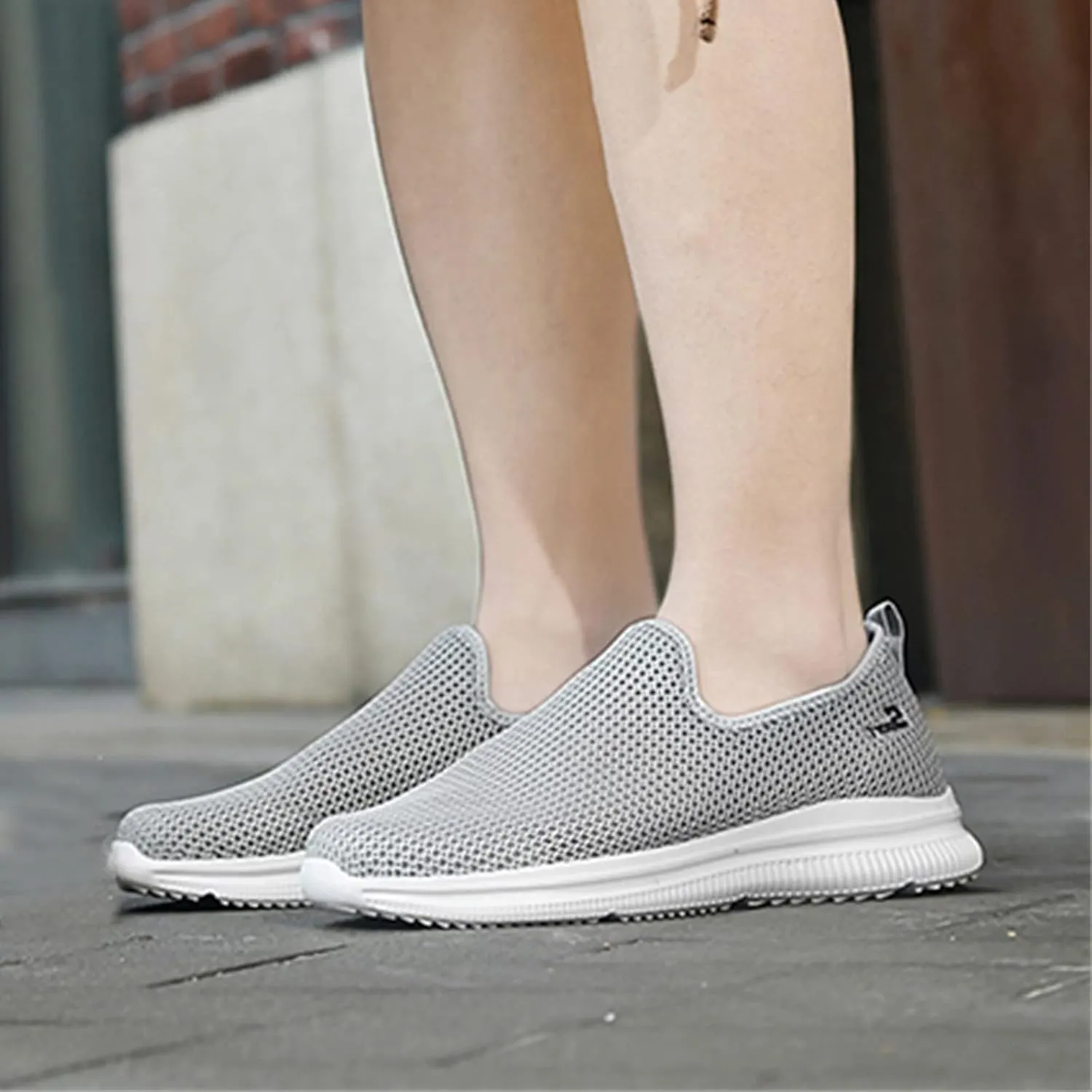 Women's Fashion Sneaker Mesh Slip On Black Non Slip Shoes for Women Comfortable White Running Shoes Men Suede Loafers Women Fashion Sneakers for Women