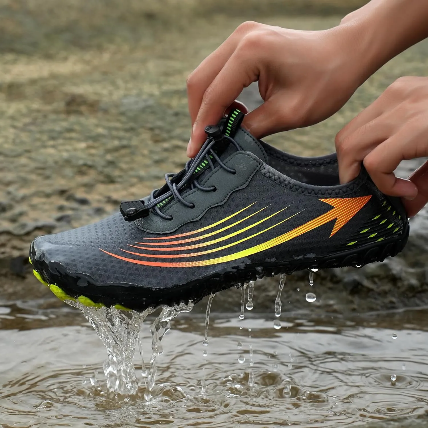 Womens Hiking Shoes Lightweight Healthy & Non-Slip Barefoot Footwear Breathable Quick-Dry Water Sports Barefoot Shoes Fashion Swim Beach Pool Surf Yoga Sneakers Grounding Shoe