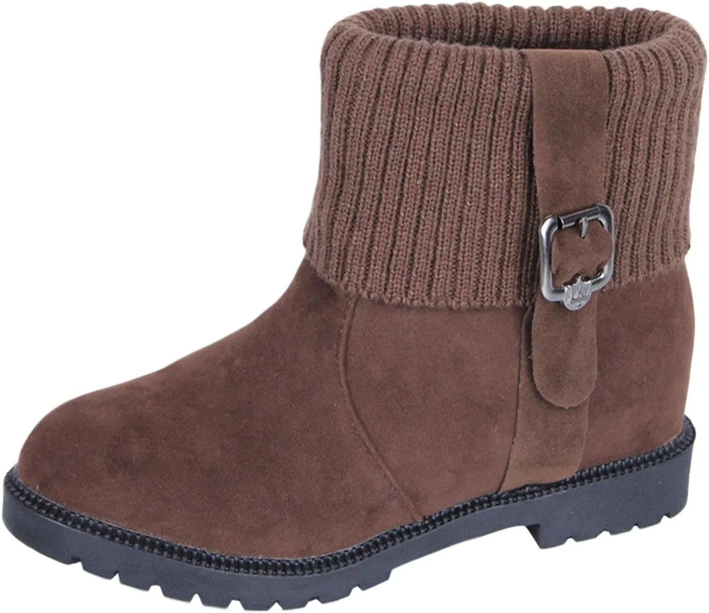 Women's Leather Boots Fashionable Versatile Winter Boots Cold Proof Snow Boots Tall Snow Boots for Women
