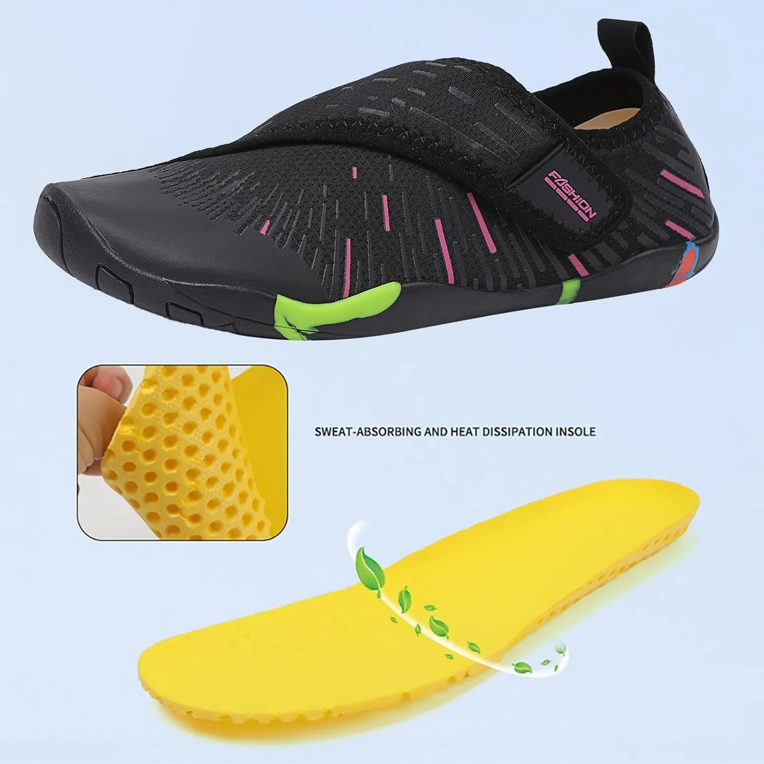 Womens Mens Athletic Hiking Water Shoes, Breathable Quick Dry Aqua Barefoot Footwears for Surfing Training Kayaking