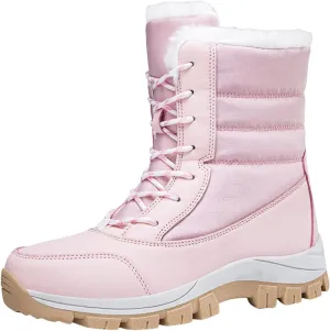 Women's Mid-Calf Boots Water Proof Winter Snow Boots Non Slip Thick Bottom Ski Boots Mid-Calf Snow Boots