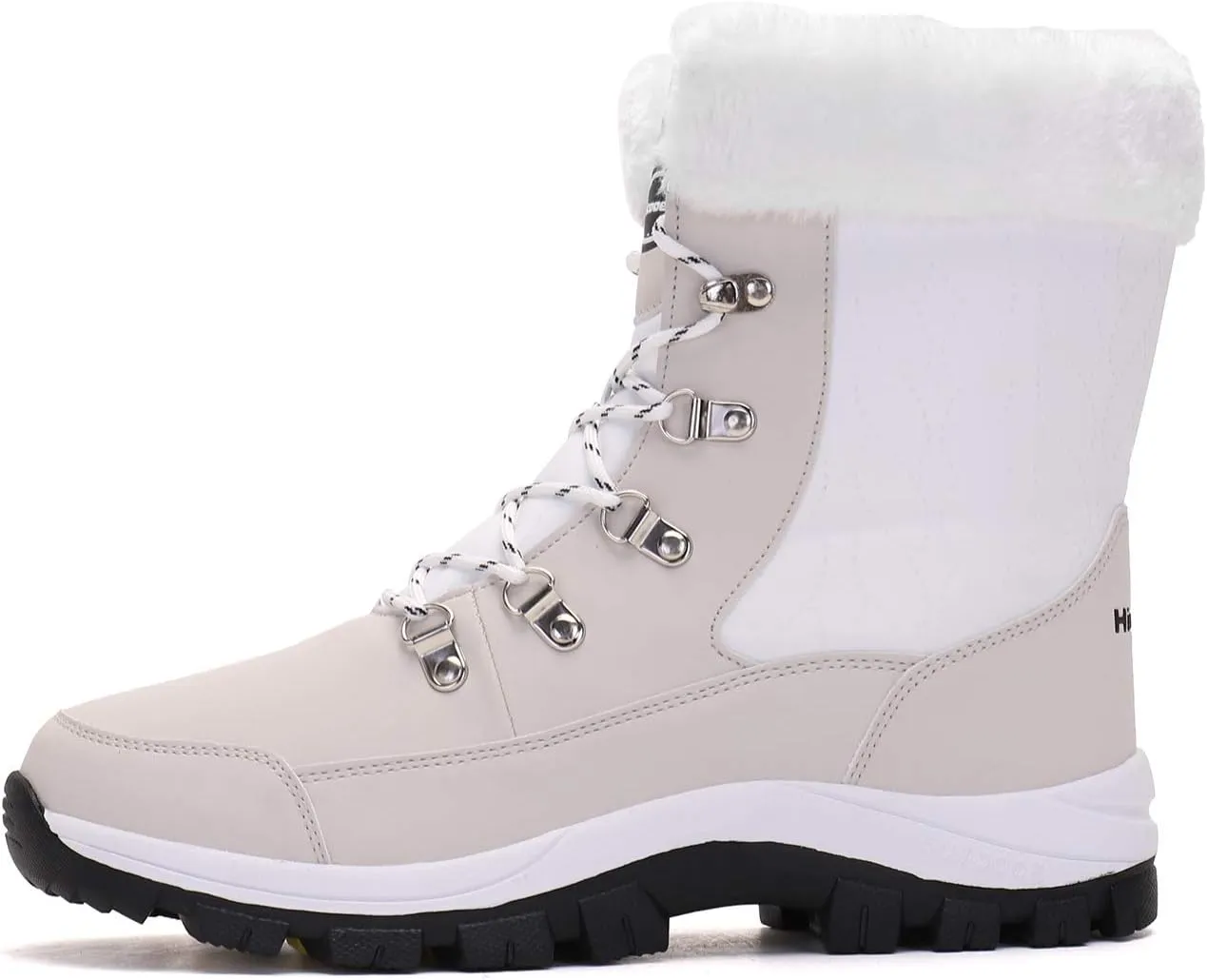 Women's Mid Calf Fur Winter Outdoor Snow Boots Warm Waterproof Comfortable