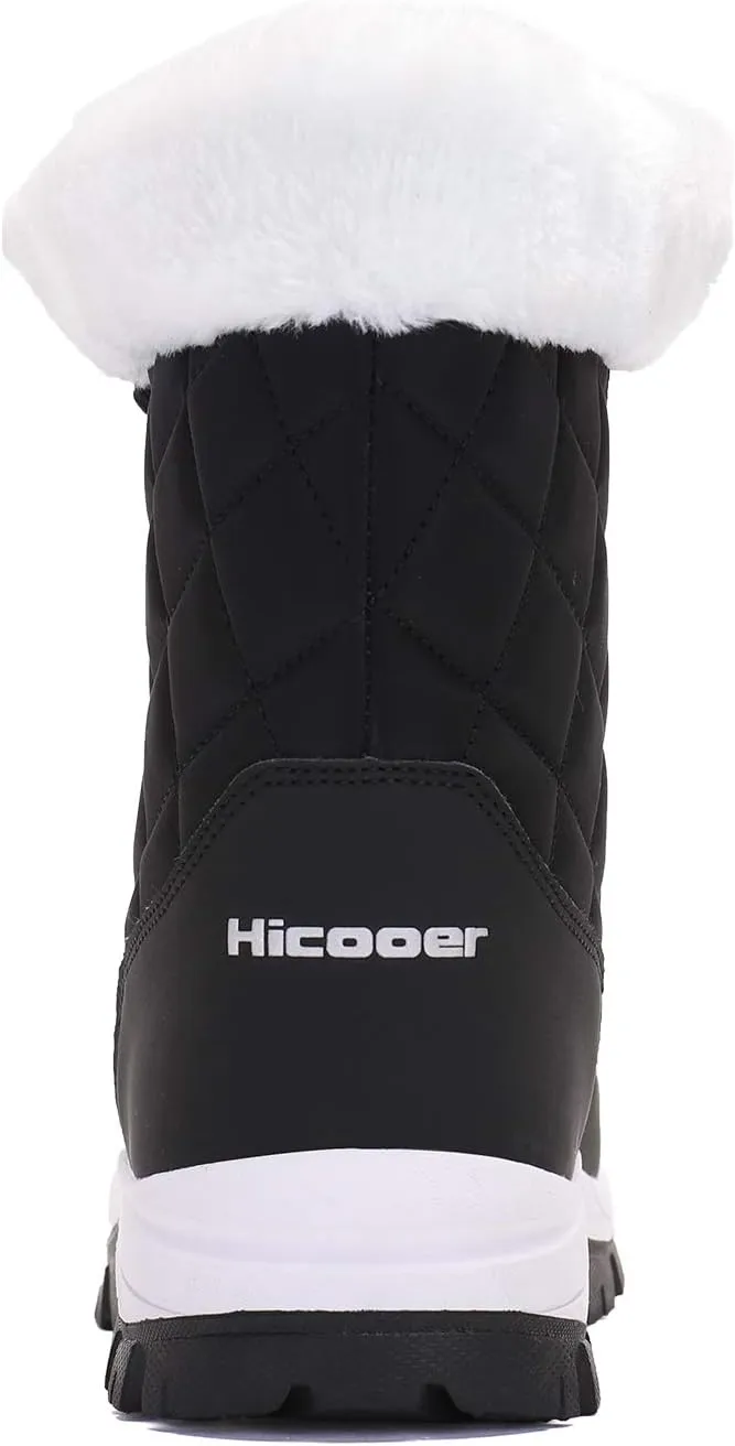 Women's Mid Calf Fur Winter Outdoor Snow Boots Warm Waterproof Comfortable