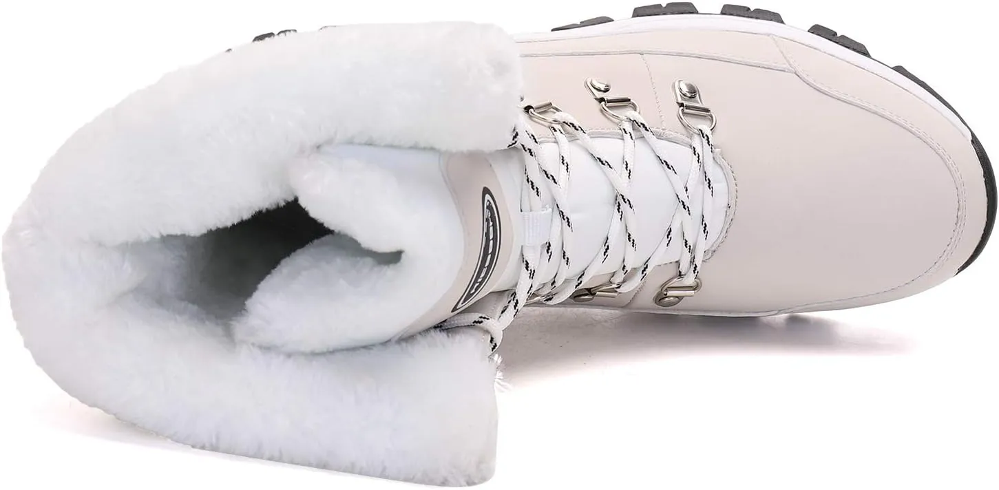 Women's Mid Calf Fur Winter Outdoor Snow Boots Warm Waterproof Comfortable