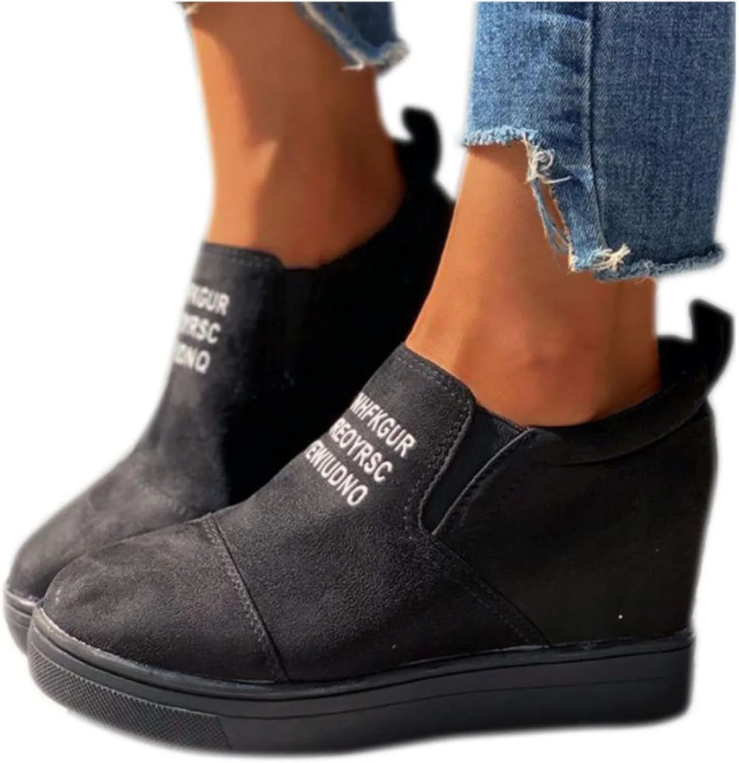 Womens Orthopedic Casual Walking Sneakers Slip On Shoes with Arch Support Comfortable Loafers Plantar Fasciitis Relief Foot Heel Pain Diabetic