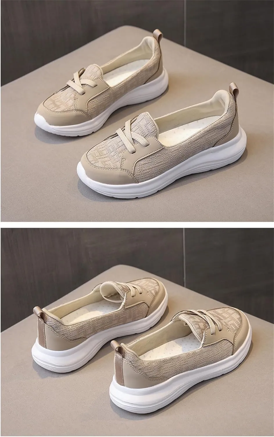 Womens Orthopedic Walking Shoes with Arch Support Comfortable Non Slip Shoes Loafers Flats Close Toe Flats Wide Width Casual Comfort Wear Orthowear Shoe Lightweight, Breathable, Slip On