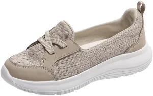 Womens Orthopedic Walking Shoes with Arch Support Comfortable Non Slip Shoes Loafers Flats Close Toe Flats Wide Width Casual Comfort Wear Orthowear Shoe Lightweight, Breathable, Slip On