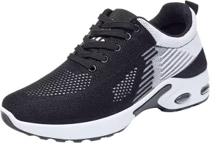 Womens Slip On Sneakers Lightweight Arch Support Walking Shoe Casual Orthopedic Shoes Comfortable Air Cushion Running Shoes Non Slip Mesh Air Cushion Sneakers Plantar Fasciitis Tennis Shoe