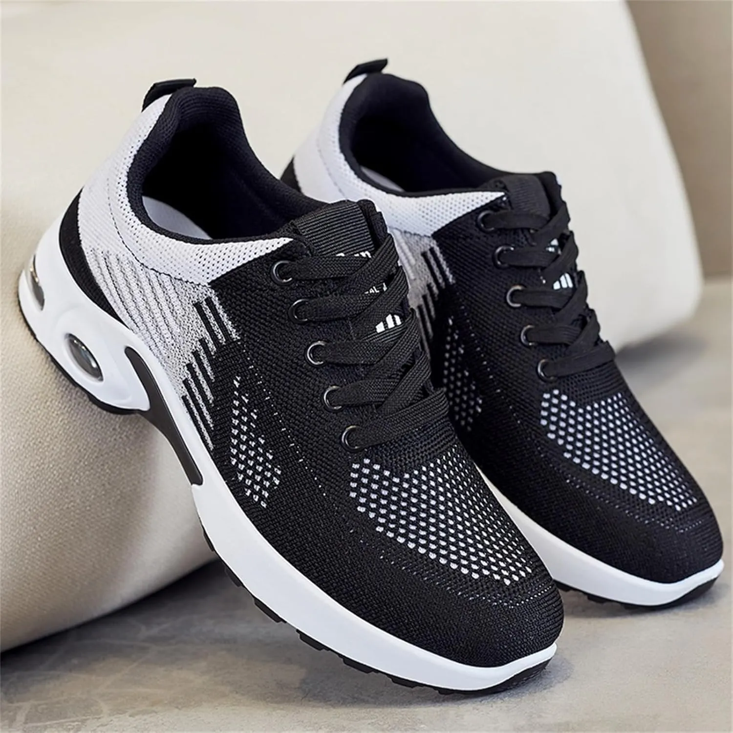 Womens Slip On Sneakers Lightweight Arch Support Walking Shoe Casual Orthopedic Shoes Comfortable Air Cushion Running Shoes Non Slip Mesh Air Cushion Sneakers Plantar Fasciitis Tennis Shoe