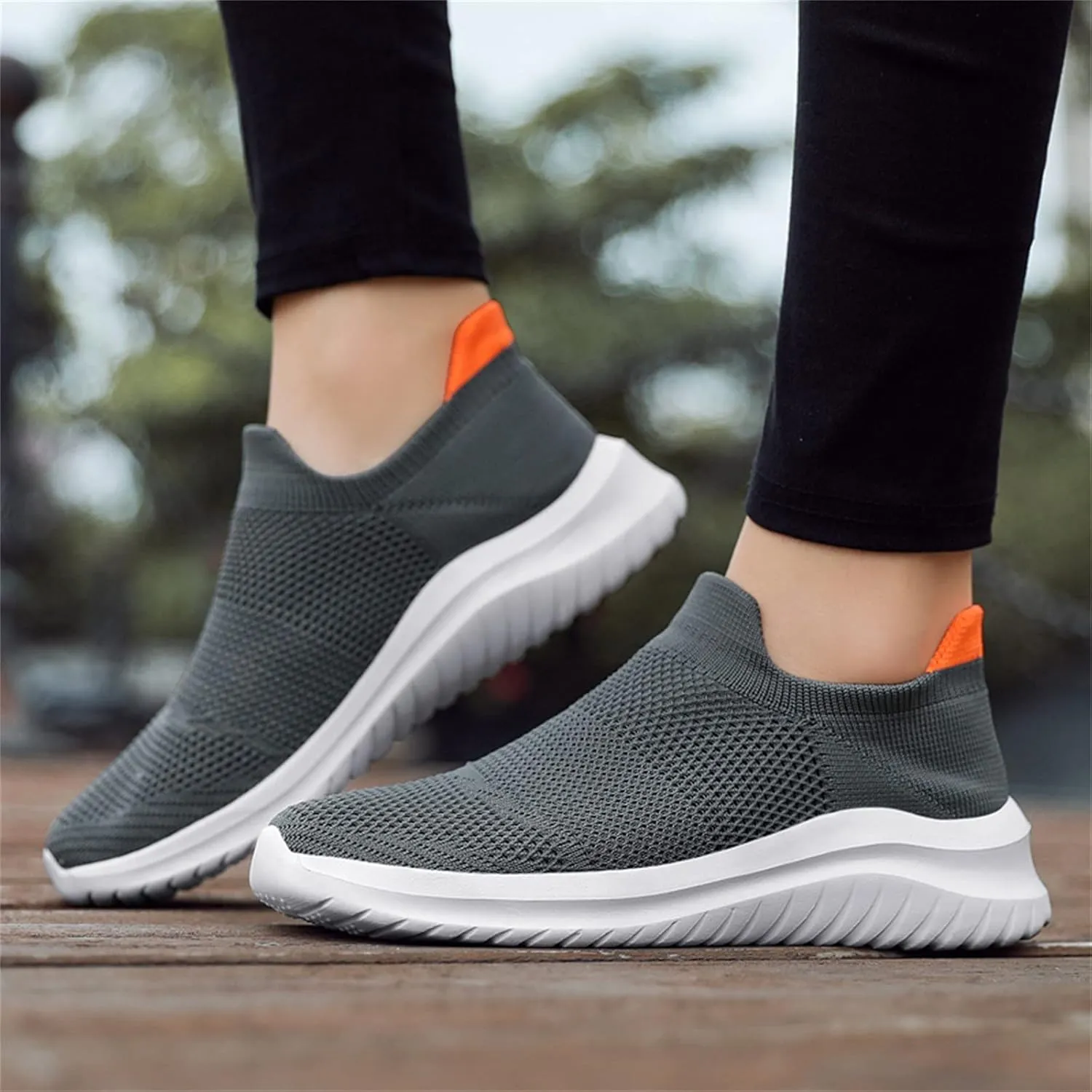 Womens Slip On Walking Shoes Non Slip Running Shoes Mens Running Shoes Walking Casual Tennis Shoes Walking Sneakers White Tennis Shoe Cross Trainer Shoe