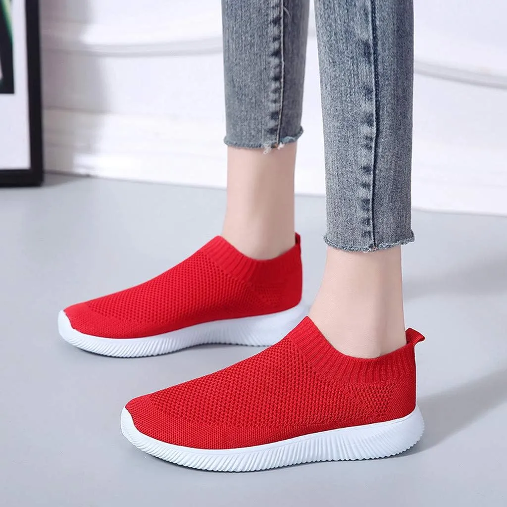 Women's Slip On Walking Shoes Running Comfortable Non Slip Work Shoes Women High Top Casual Tennis Shoes Slip On Sneakers White Tennis Shoe White Loafers