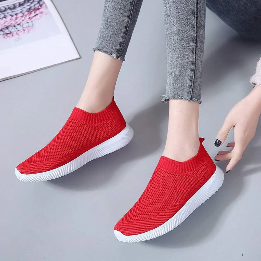 Women's Slip On Walking Shoes Running Comfortable Non Slip Work Shoes Women High Top Casual Tennis Shoes Slip On Sneakers White Tennis Shoe White Loafers