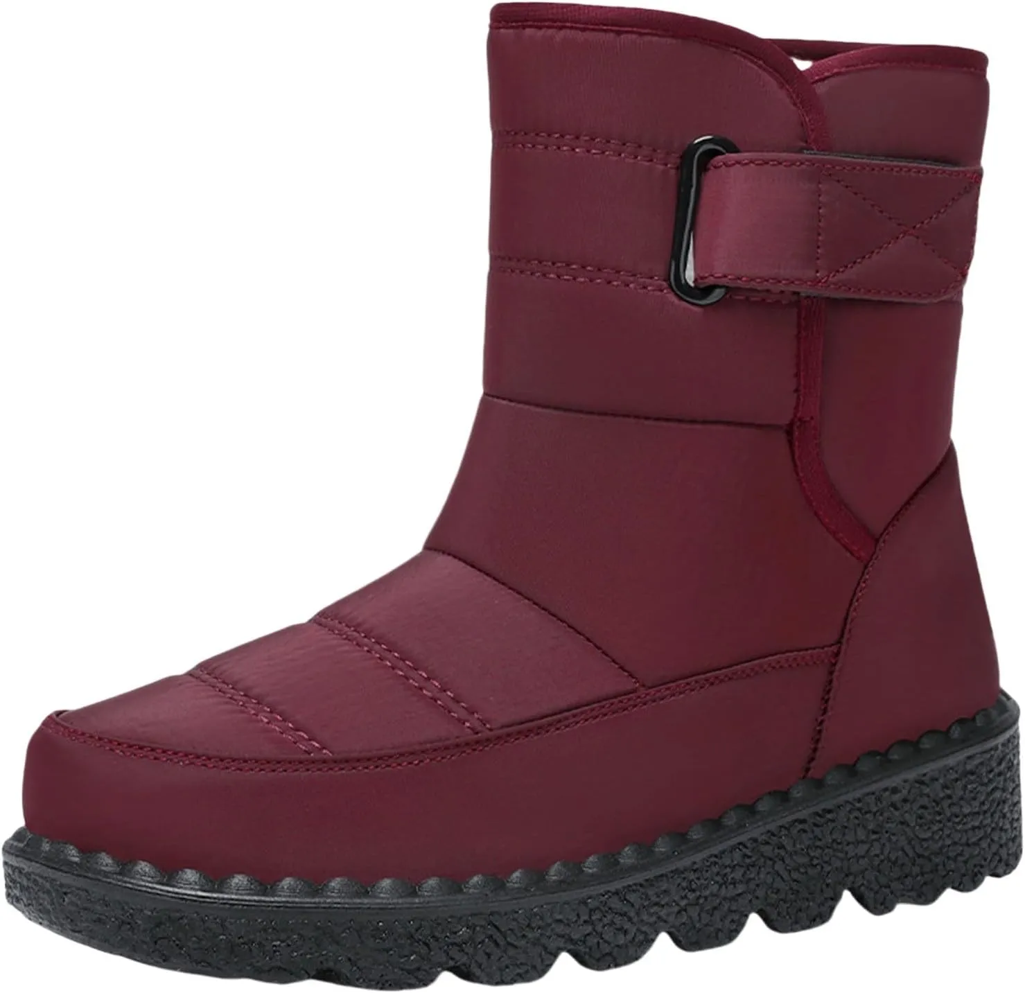 Women's Snow Boots Anti-Slip Mid-calf Winter Boots for Womens Comfortable Faux Fur Lined Winter Suede Snow Boots