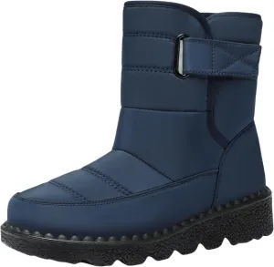 Women's Snow Boots Anti-Slip Mid-calf Winter Boots for Womens Comfortable Faux Fur Lined Winter Suede Snow Boots