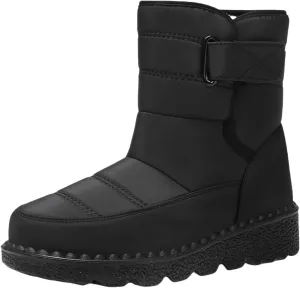 Women's Snow Boots Anti-Slip Mid-calf Winter Boots for Womens Comfortable Faux Fur Lined Winter Suede Snow Boots