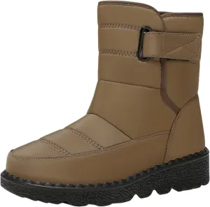 Women's Snow Boots Anti-Slip Mid-calf Winter Boots for Womens Comfortable Faux Fur Lined Winter Suede Snow Boots