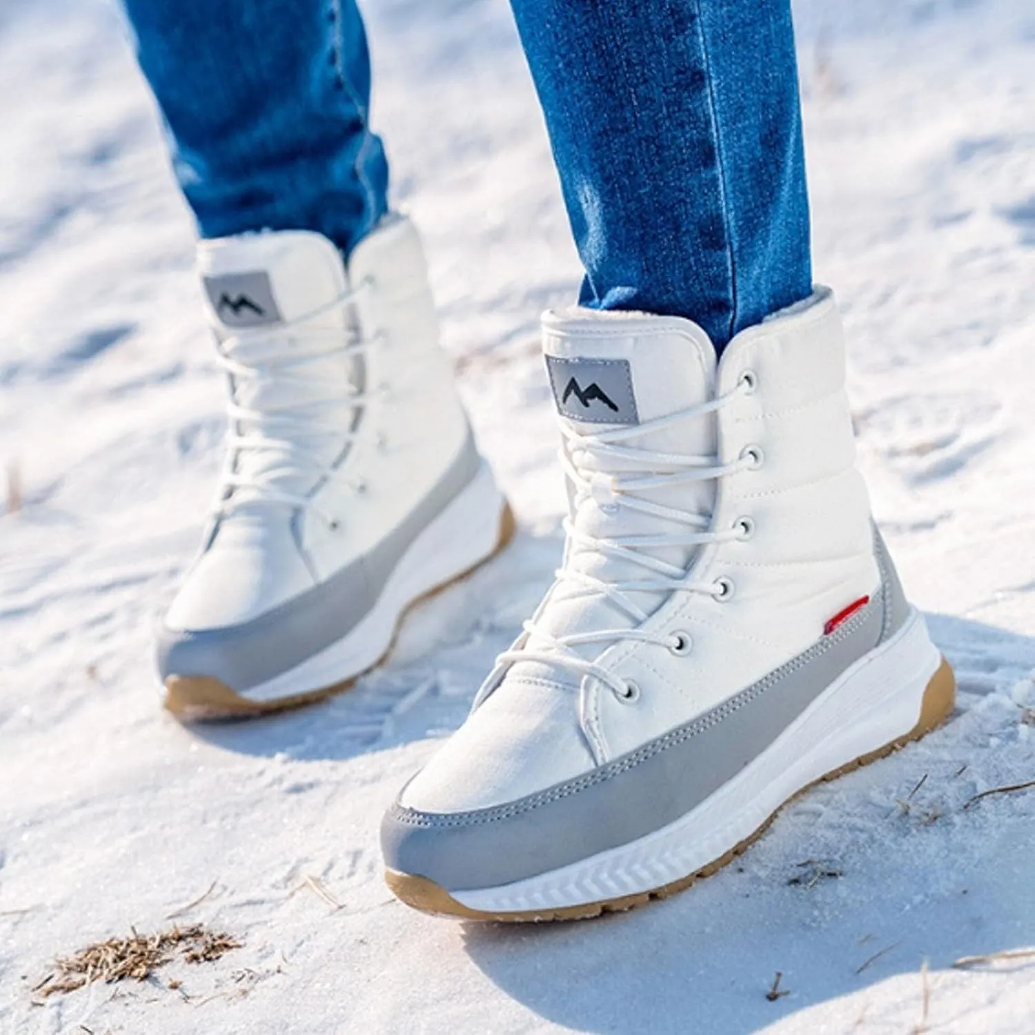 Women's Thickened Warm Fleece Short Snow Boots Women Mid Calf Snow Boots