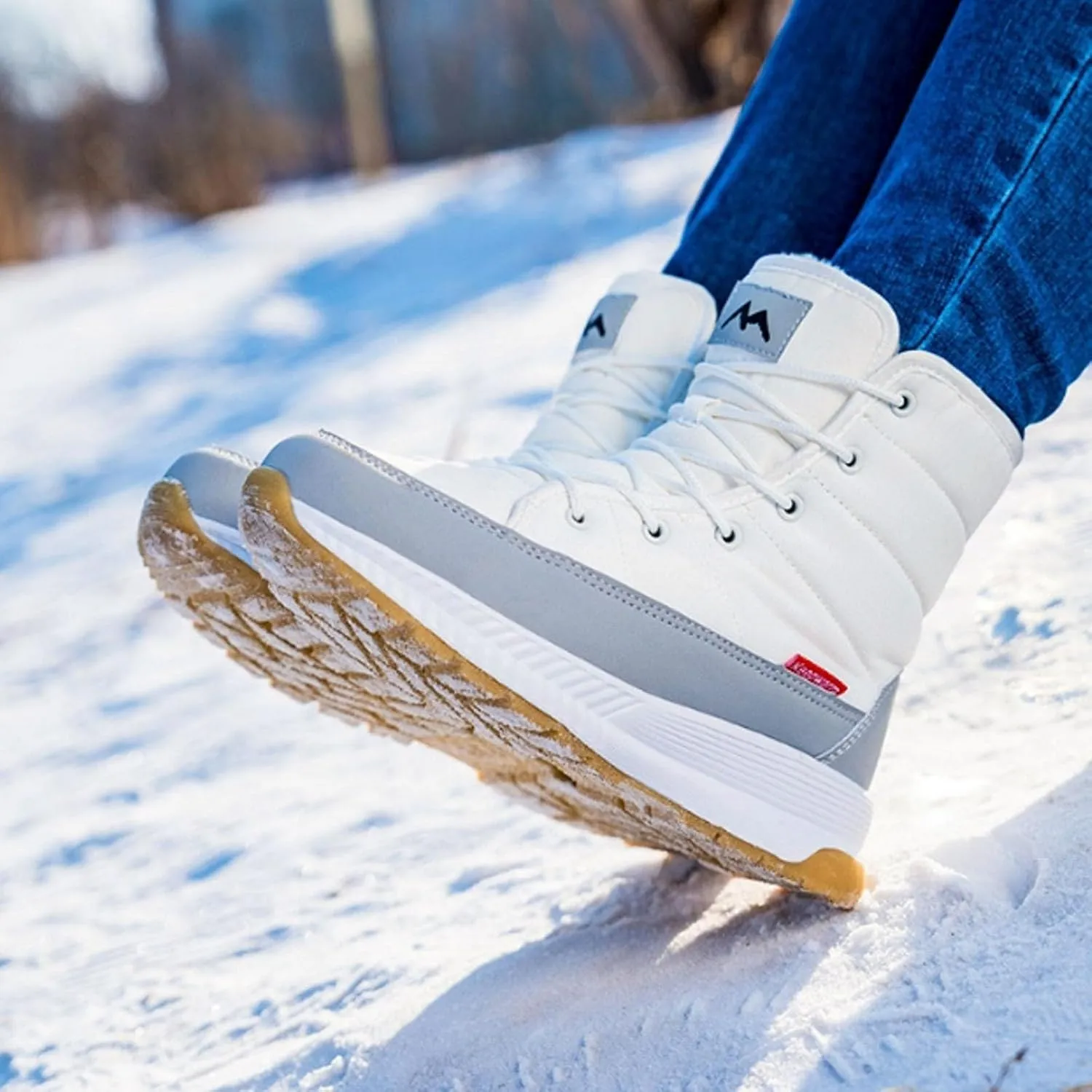 Women's Thickened Warm Fleece Short Snow Boots Women Mid Calf Snow Boots