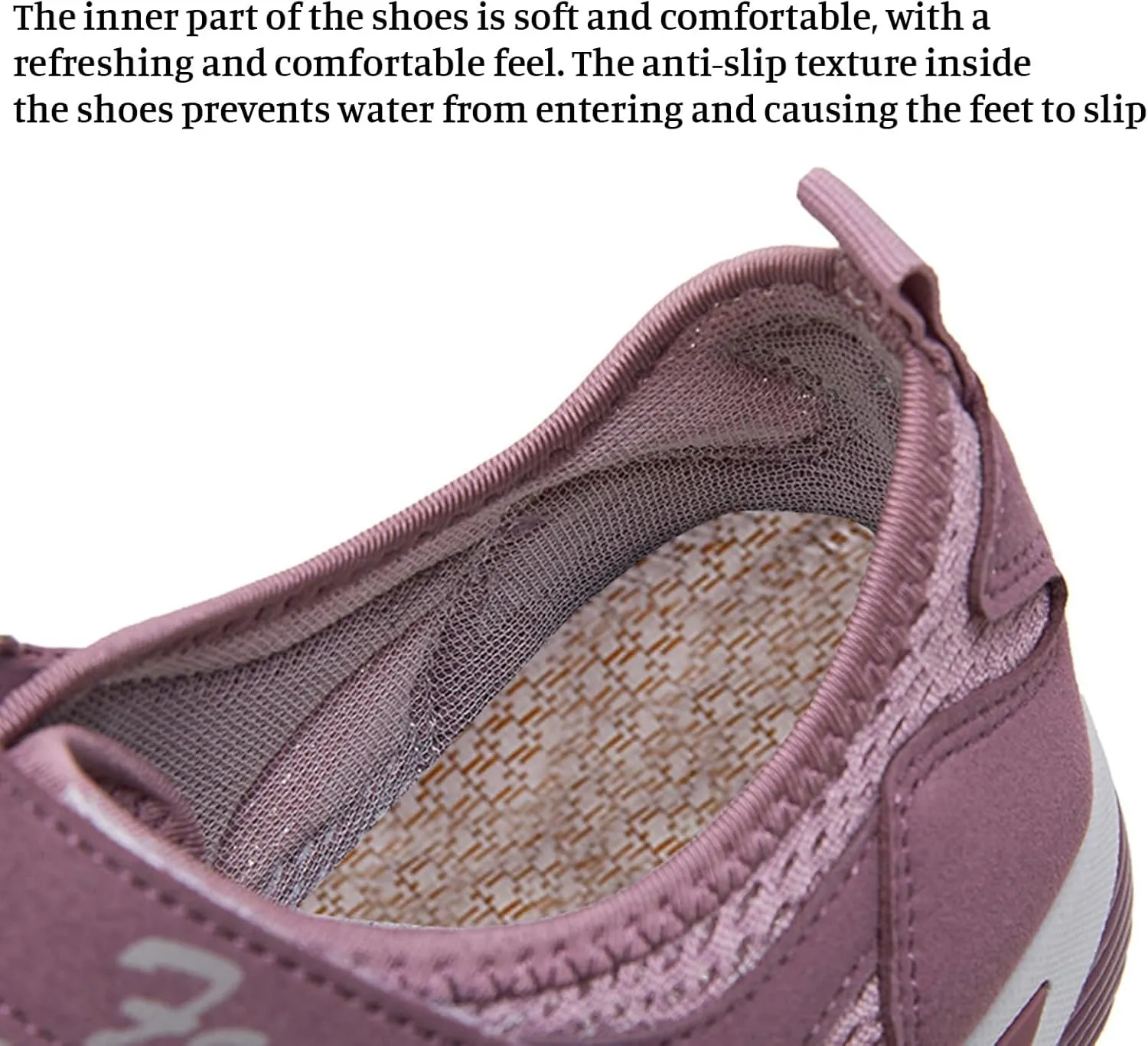 Womens Walking Shoes Casual Breathable Closed Toe Mesh Hollow Out Outdoor Sport Sneakers Summer Lightweight Comfortable Non-Slip Soft Sole Wedge Footwear