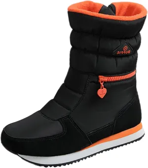 Women's Water Proof Snow Boots Cold Proof Insulated Winter Boots Thick Bottom Mid Calf Winter Boots for Women