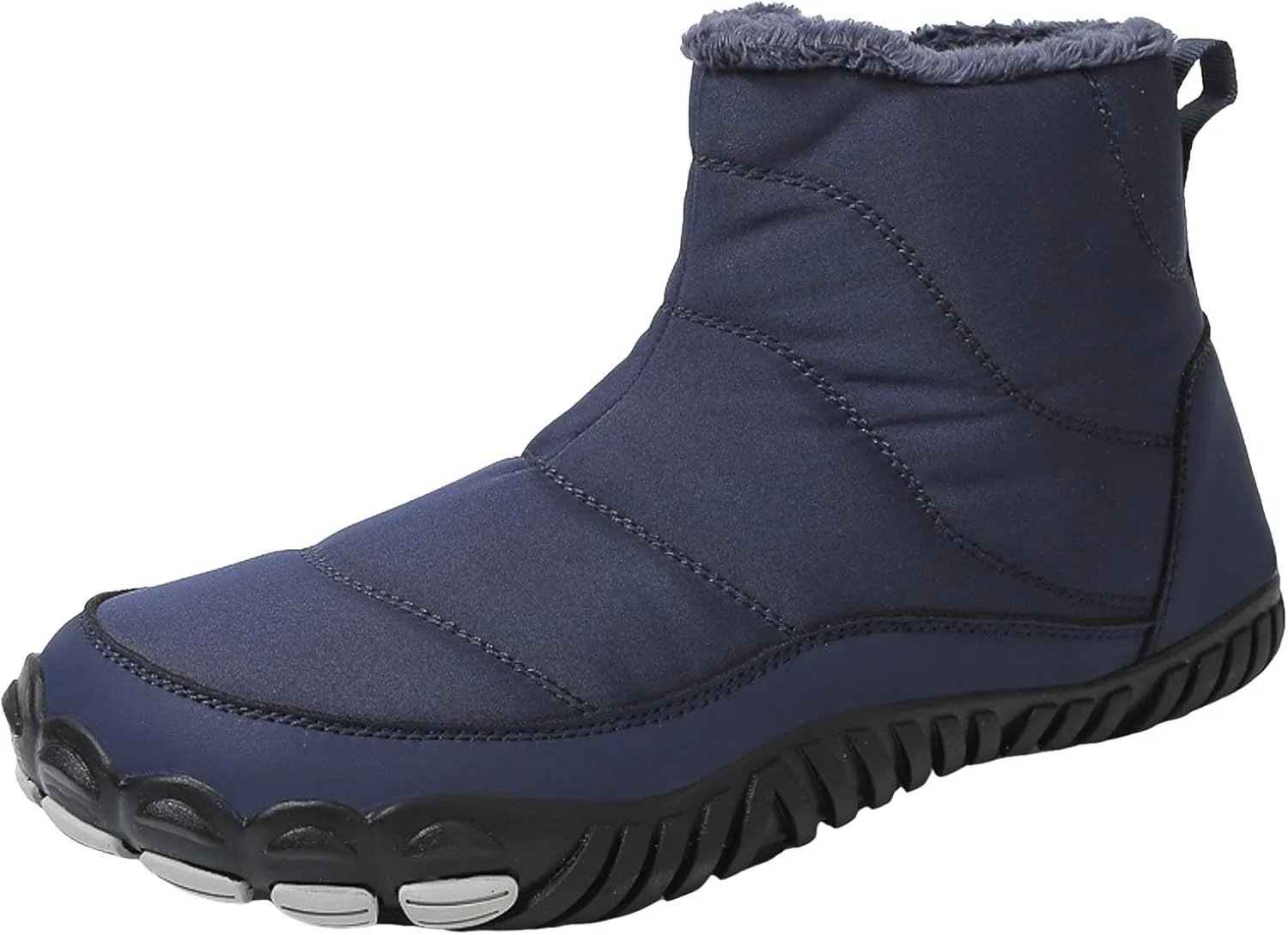 Women's Winter Warm Boots Solid Color Plush Insulated Snow Boots Soft Flat Non Slip Snow Hiking Boots Wide Width