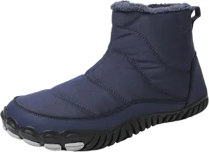 Women's Winter Warm Boots Solid Color Plush Insulated Snow Boots Soft Flat Non Slip Snow Hiking Boots Wide Width
