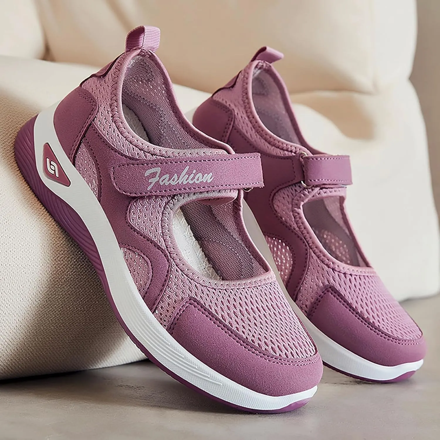 ZWRXW Diabetic Shoes for Women Arch Support Orthopedic Sneakers Comfortable Working Nurse Shoe Non Slip Adjustable Breathable Walking Shoes for Flat Feet Heel Pain Relief,Plantar Fasciitis